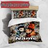 3pcs Duvet Cover Set (1*Duvet Cover + 2*Pillowcase, Without Core), Custom Name Demon Slayer Pattern Bedding Set, Home Bedroom Decor Gift