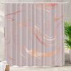Marble Shower Curtain, Modern Abstract Bath Curtain for Bathroom Bathtub, Luxury Watercolor Marble Ink Shower Curtain with Hooks