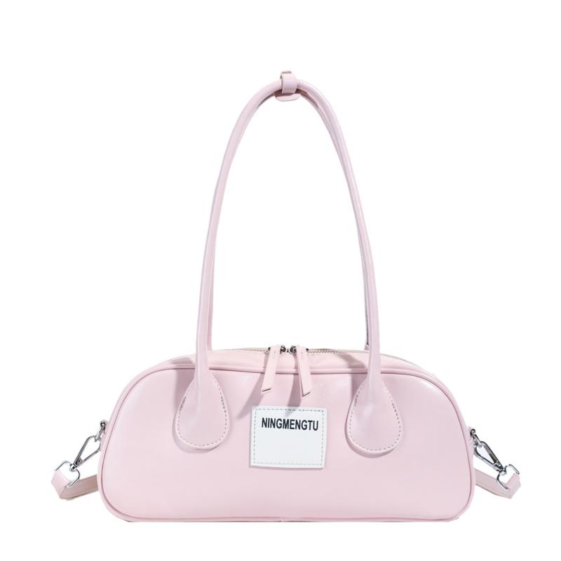 Neon Green Leather Shoulder Bag for Women - Trendy Baguette Handbag with Detachable Strap, Fashion Retro Purse