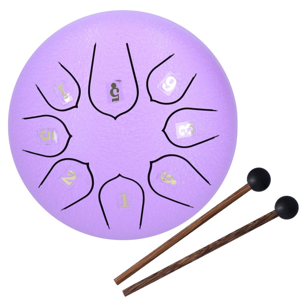 6 Zoll 8 Töne Zungentrommel mit Schlägeln Musikbuch Musikalisches Schlaginstrument für Meditation