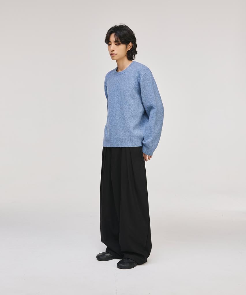 SIGNATURE Blend Shade Round Neck Knit [Light Blue]
