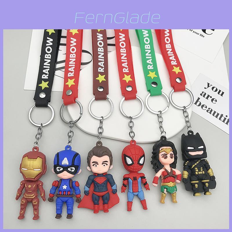 Marvel And Dc Hero Keychain Set Durable And Colorful Superheroes Keyring For Kids And Adults