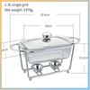 Compartmentalized Flip Top Food Heating Container Restaurant Hot Pot Alcohol Stove Square Glass Buffet Stove