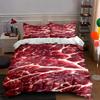 Marmorierungsmuster von Fleisch.  Bettwäsche Bettbezug-Sets Bettbezüge Kissenbezüge Geschenke (1 * Bettbezug 2 * Kissenbezüge, ohne Bettdecke)