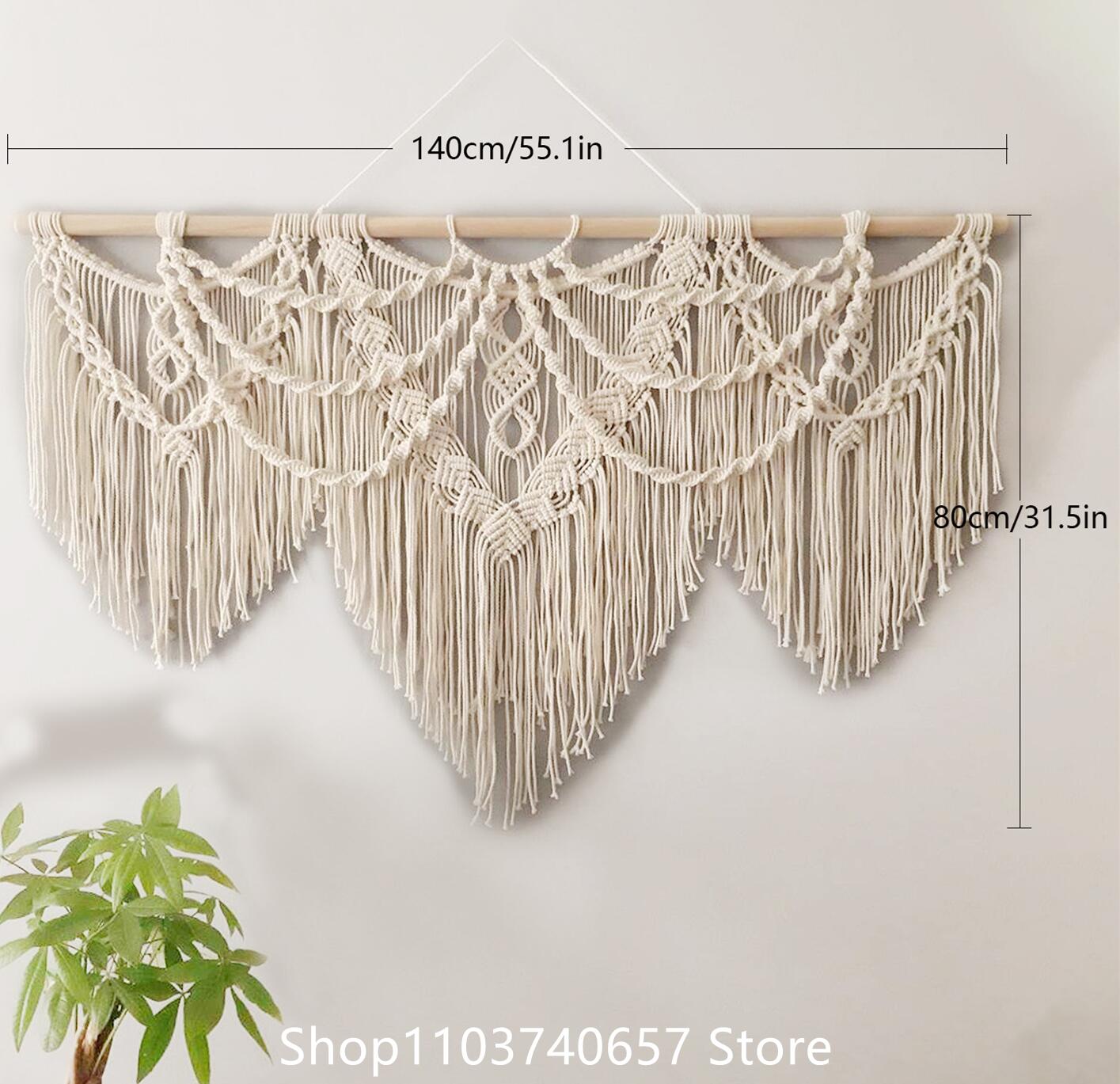 

Nordic Colored Hand Made Tapestry Wall Hanging Bohemia Tapestry Decorations Bedside Sofa Living Room Background Wall бежевый