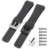 12mm 14mm 16mm 18mm 20mm 22mm Silikon Klockarmband för Casio Armband Vattentätt Gummi Armband Ersättning Män Kvinnor Armband