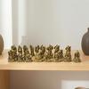 18 Pieces Arhat Figurines Solid Brass Buddhist Statues AntiqueStyle with Hanging Loop for