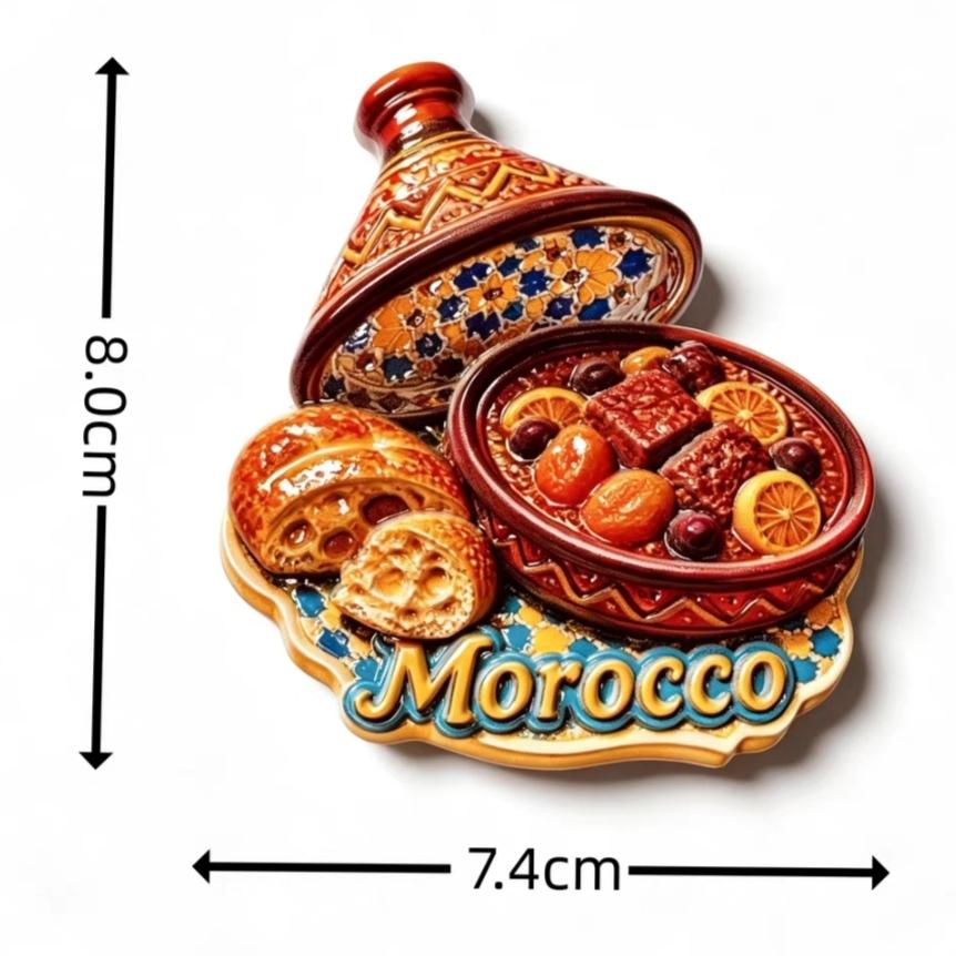 Africa Morocco 3D Fridge Sticker Magnets Tourism Souvenir Refrigerator Magnets Sticker Home Kitchen Decor