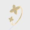 Trendy Influencer Flower Petal Zircon S925 Sterling Silver Ring