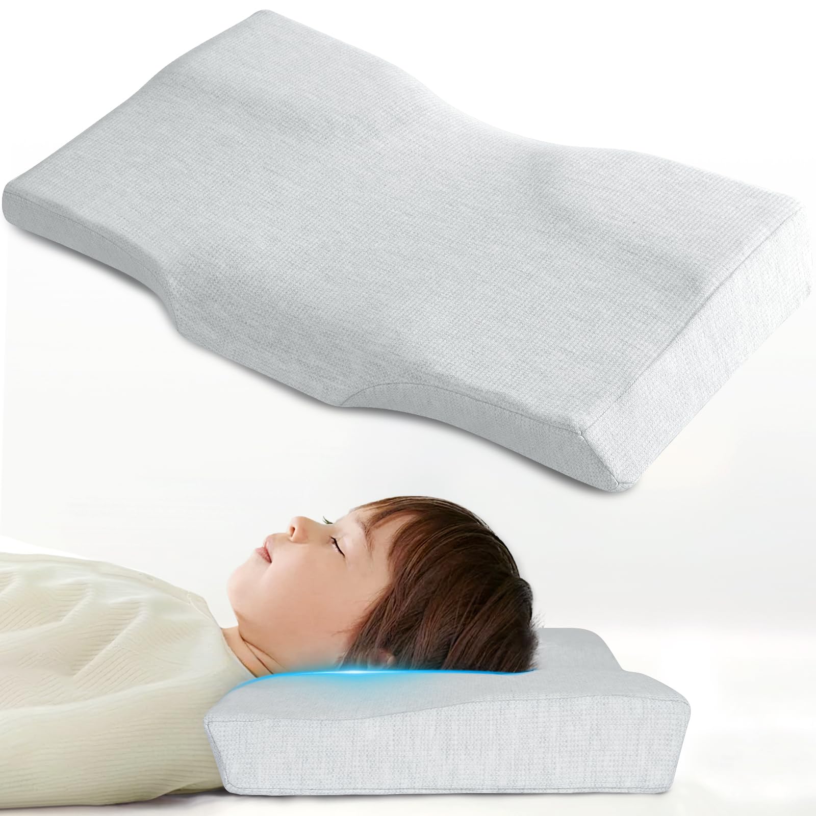 

MyeFoam Memory Cervical Curve Suitable for Back and Side Suitable for Children s Pillow, Foam, Design, Sleepers, Washable, Gift, Children s Rooms,