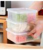 4 Grids Refrigerator Storage Box Food Vegetable Fruit Storage Box Fridge Organizer Drain Basket Meat Onion Ginger Clear Crisper