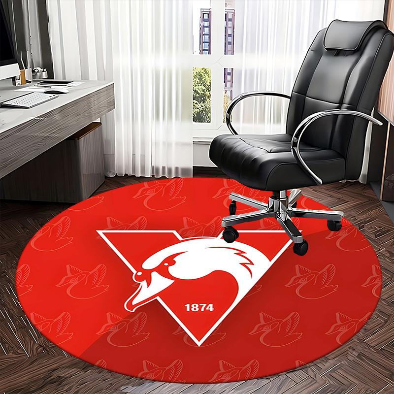Swan Logo,1874 Emblem Chair mat Round Rug Office carpet, Non slip, Suitable for Living Rooms, Bedrooms decor.1205109a