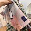 Xiaohongshu Popular Cherry Red New Year'S Red 100% Wool British Versatile Scarf Women'S And Men'S Cashmere Warm Scarf