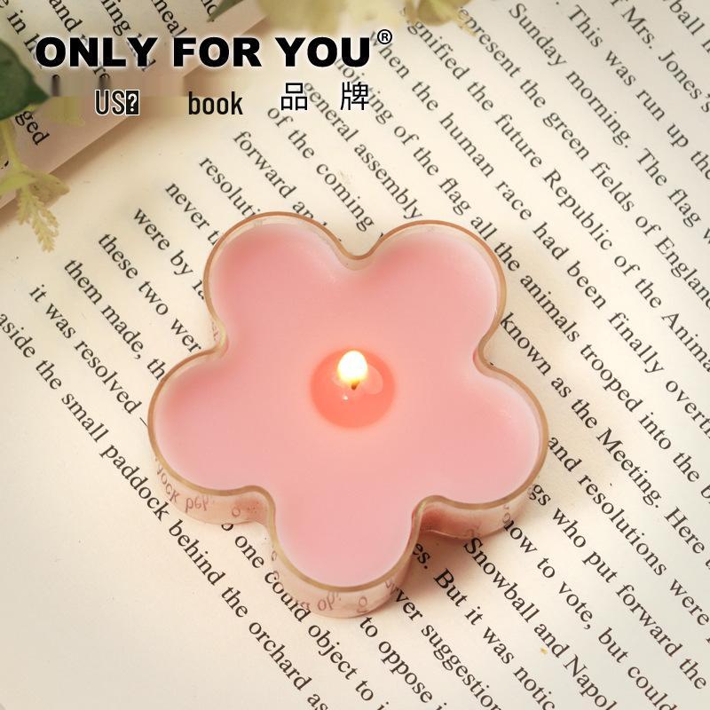 US Brand Aromatherapy Pink Lucky Flower Candle Holder Souvenir