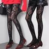 Women Sexy Plus Size Jacquard Mesh Fishnet Stockings New Western-Style Retro Sun Flower Totem Pattern Pantyhose Evil Goth Tights