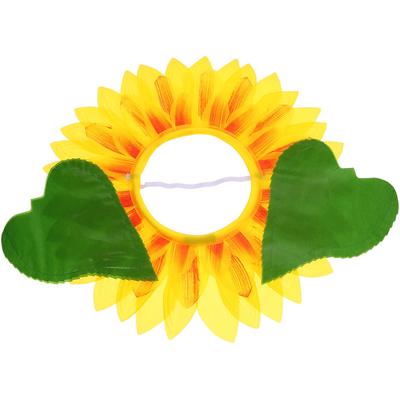 1 Set Gelber Sonnenblumenkopfschmuck Für Lustiges Kostüm Blumenhut Tanzparty Zubehör Festliche Artikel Partykopfbedeckung Cosplay
