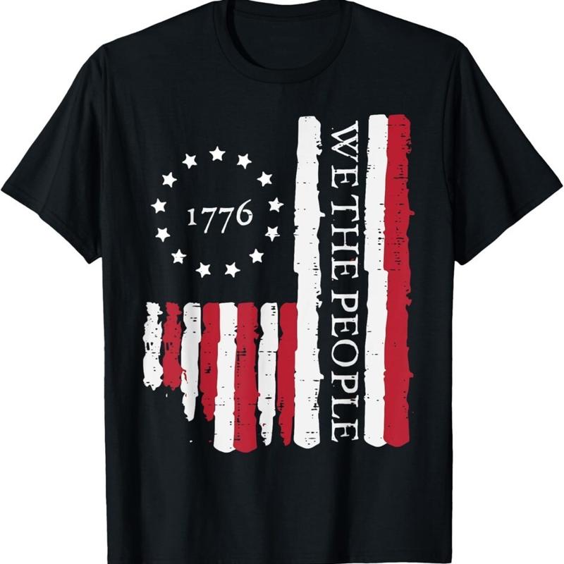 4th July We The People US Flag 1776 Patriotic Unisex T-Shirt