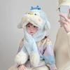 Solid Color Penguin Ear Moving Hat Fluffy Children Plush Pullover Cap  Outdoor Sport
