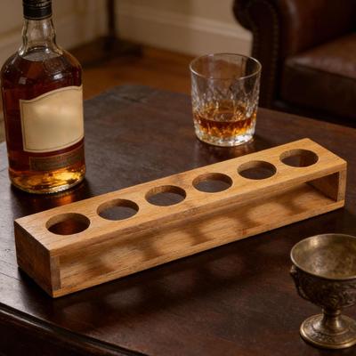 Glass Holder Glasses Organizer Base Display Rack Tasting Serving Tray for Cabinet