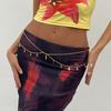 Sexy Metal Sun Star Moon Pendant Waist Chain, Sexy Holiday Wind Starfish Shell Body Chain Female