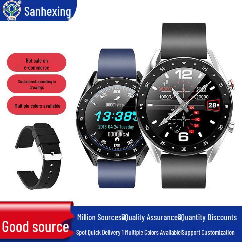 Waterproof Sport Silicone Strap for Huawei GT3/4, Garmin, Samsung Smartwatches (22mm)