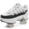 Deformed Roller Skates for Children/teens Four-wheel Roller Skates Shoes Double-row Roller Skates Shoes