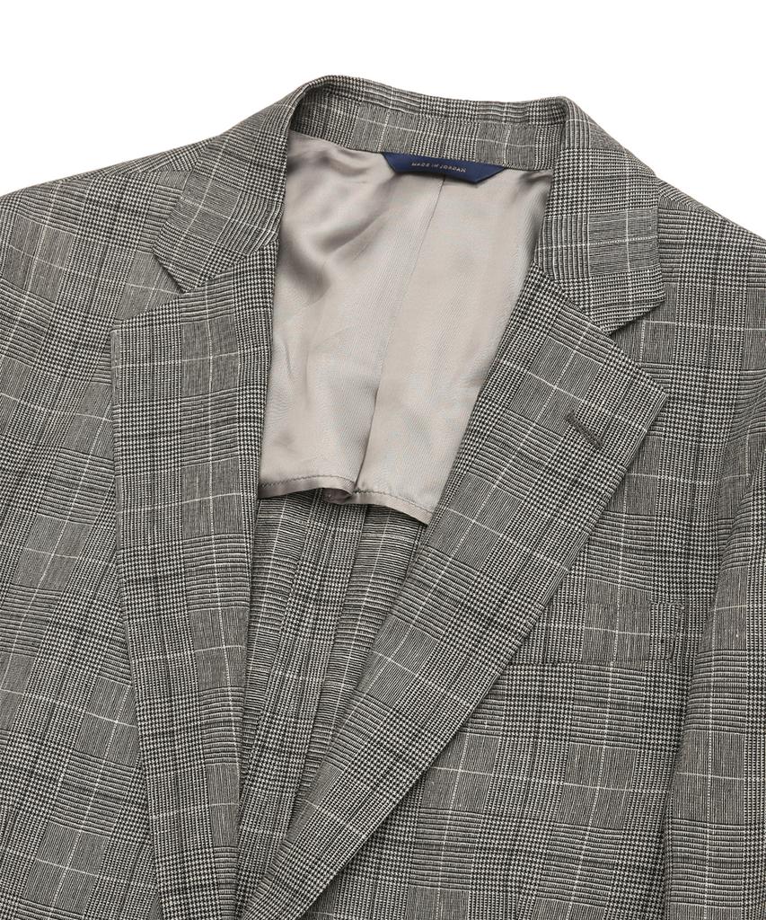 BROOKS BROTHERS Classic Fit Linen Cotton 2-Button Jacket (Grey) (Bbjsmf8436Wes)