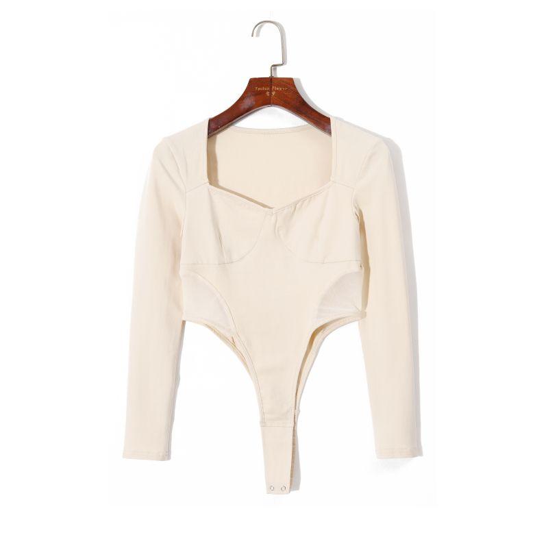 

Весна 2025 Женская одежда Мода Западный стиль Пэчворк Сетка Квадратный вырез Пуловер Рукав до локтя Облегающий крой Эластичная футболка с ластовицей Apricot M