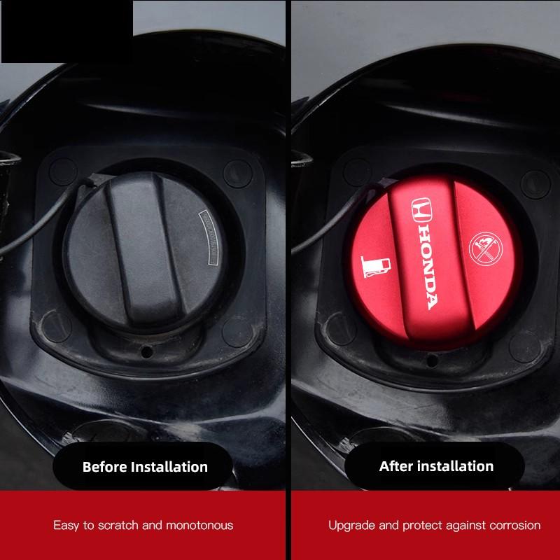Car Fuel Tank Cap Cover Frosted Aluminum Alloy Lid Auto Accessories For Honda Civic Accord Fit Jazz CRV BRV HRV Insight Pilot