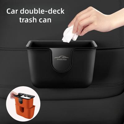 Multi Functional Double-layer Garbage Bin, Door Suspended Layered Storage Box, General Motors Rear Seat Back Storage Box