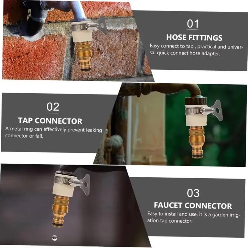 Universal Faucet Connector Easy Connect Water Hose Adapter Non Slip Design for Outdoor Garden Irrigation Car Washing
