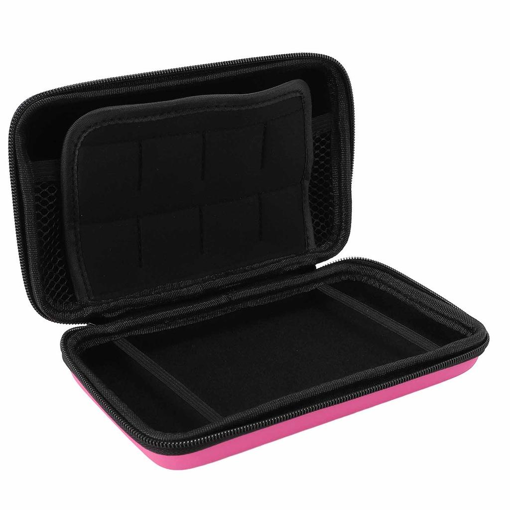 Game Console Carrying Case Portable with 8 Game Slot Inner Pocket Hard Shell Travel Protective Case