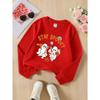 European sizes Girls' Halloween Long-Sleeve Round-Neck Fun Print Casual Top, Kids' Autumn Clothing, for Trick-or-Treat Parties.