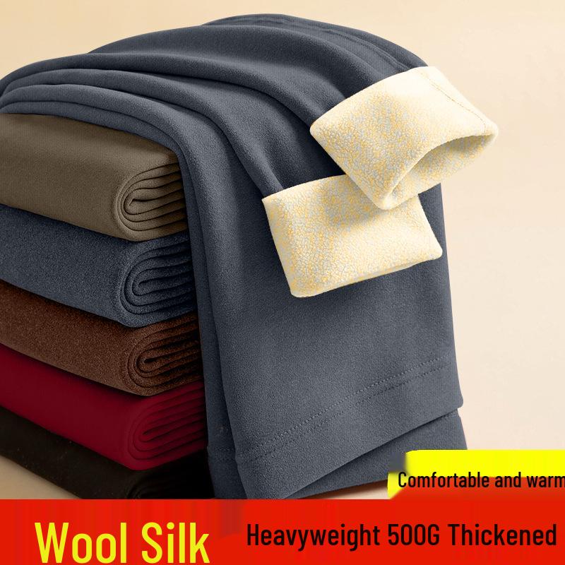 

Women s 500g Heavyweight Wool Silk Thermal Leggings - Anti-Pilling, Thickened Slimming Pants for Autumn/Winter. M [suggested 80-90 kg]