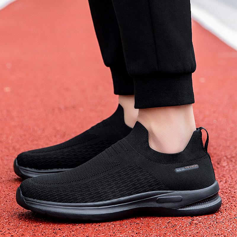 Unisex Menn Kvinner Lilla Fritidssko Myk Såle Slip-On Sneakers Løpesko Kvinner Lettvekt Loafers Gåsko Herrefottøy