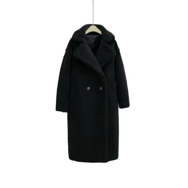 Imitation fur 2 particles imitation wool coat long coat teddy bear imitation fur long coat