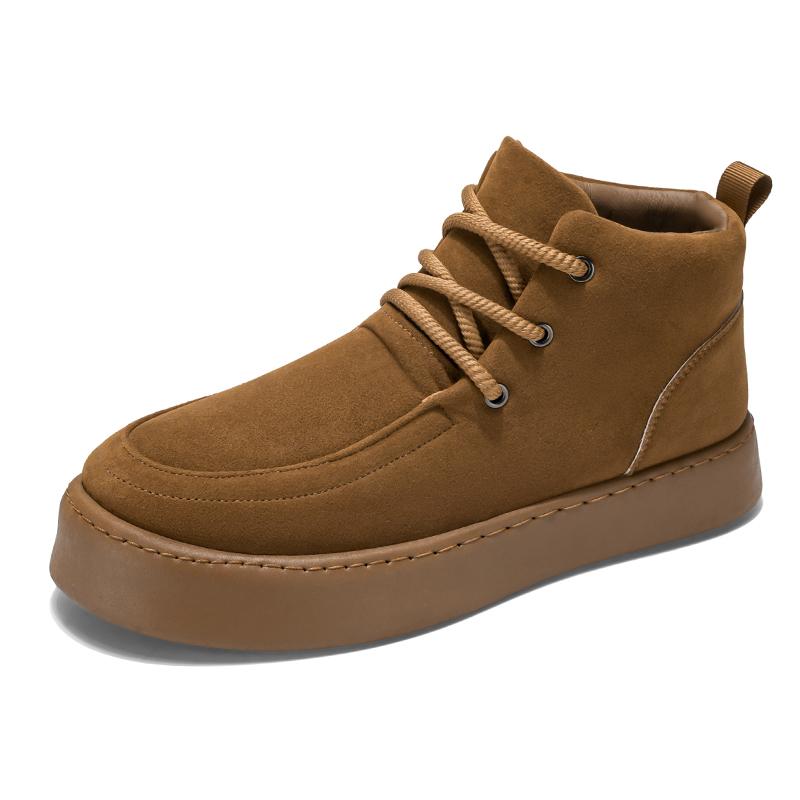 Winter Suede Leather Men Shoes Lace Up Casual Shoes Men Sneakers Breathable Footwear Comfortable Male Sports Tenis Masculino