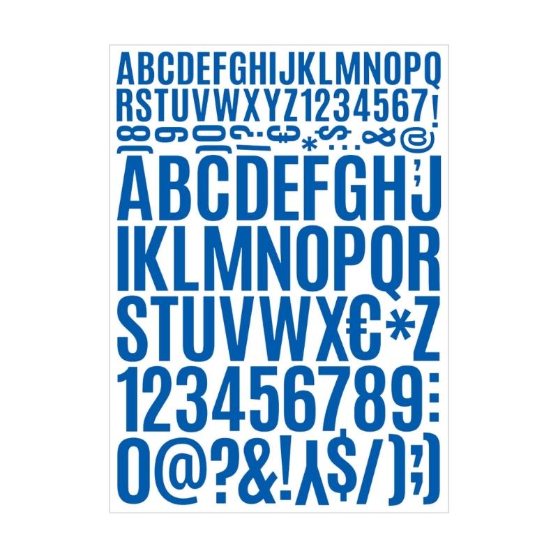 12 Sheets Alphabets Number Sticker for Sign, Scrapbooking, Crafts and Decoration Multicolour Letter Number Sticker