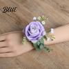 Durable Rose Wristlet Suit Corsage Wedding Band with Faux Pearl