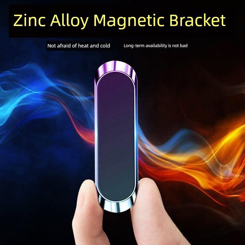 Car Phone Holder 2023 New Arrival Magnetic Suction Foldable Suspension Bracket Navigation Car Fixed Suction Disc Creative [F6 Strong Magnetic Metal Strip] Silver