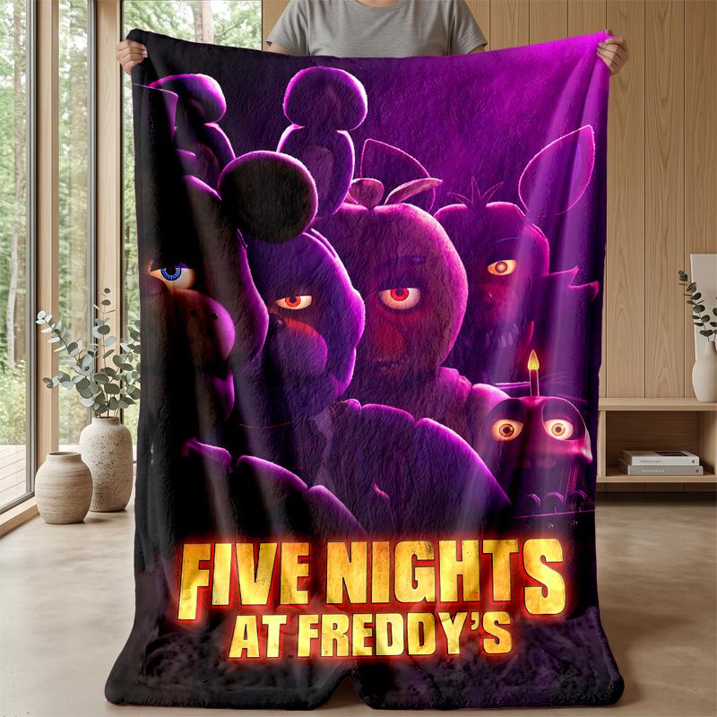 Five Nights At Freddy’s Cozy Flannel Blanket, Comfortable Warm Throw Blanket for Bedroom Sofa Home Use
