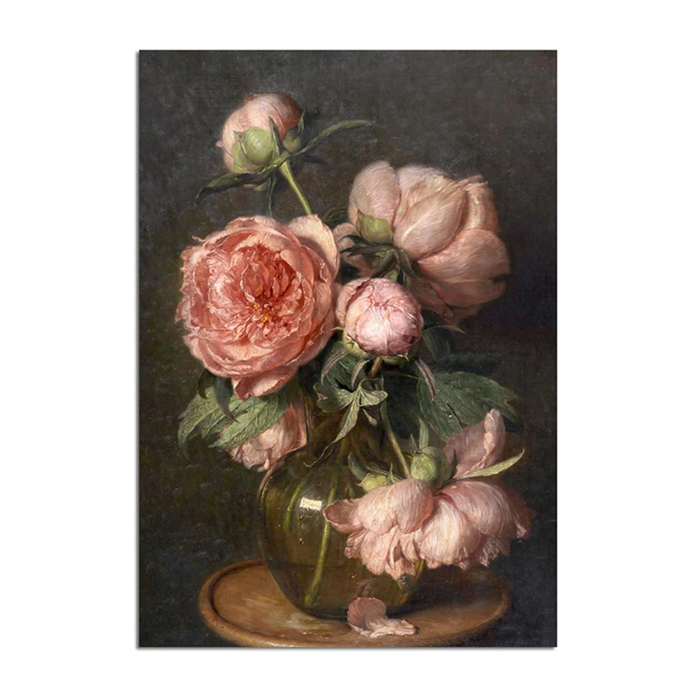 

Цветущие пионы, цветок, постер, красочные цветочные принты, бохо, художественная картина на холсте, минималистичная современная настенная картина, домашний декор для спальни 21x30cm No Framed