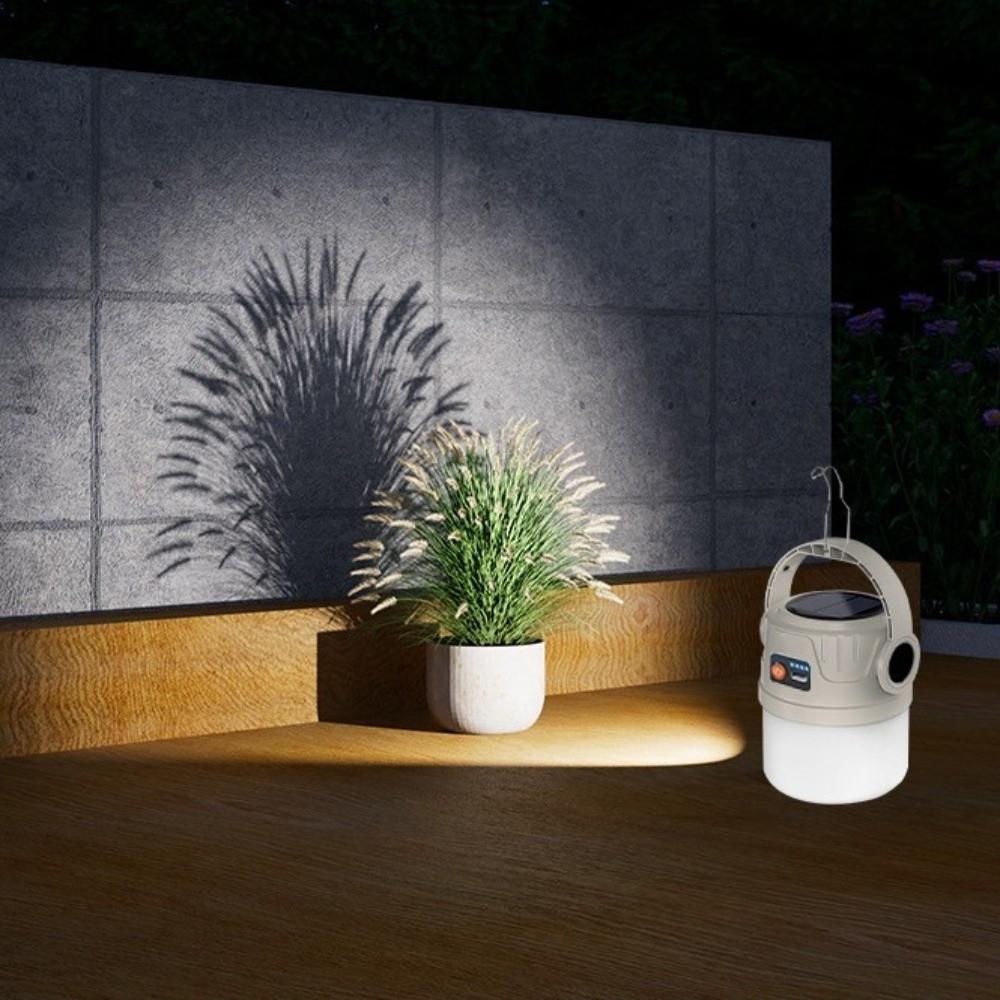 LED Light Solar Powered Light USB Rechargeable IP55 Waterproof Rechargeable Light Multi Functional Ultra Bright Hanging Lantern