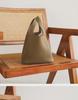 Black Genuine Leather Lychee Pattern Bucket Tote Bag for Women
