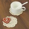 1pcs Woven Hollow Out Coaster, Modern Polyester Drink Coaster For Home,Solid Color Coasters For Insulation, Kitchen, Dining Room, Bedroom