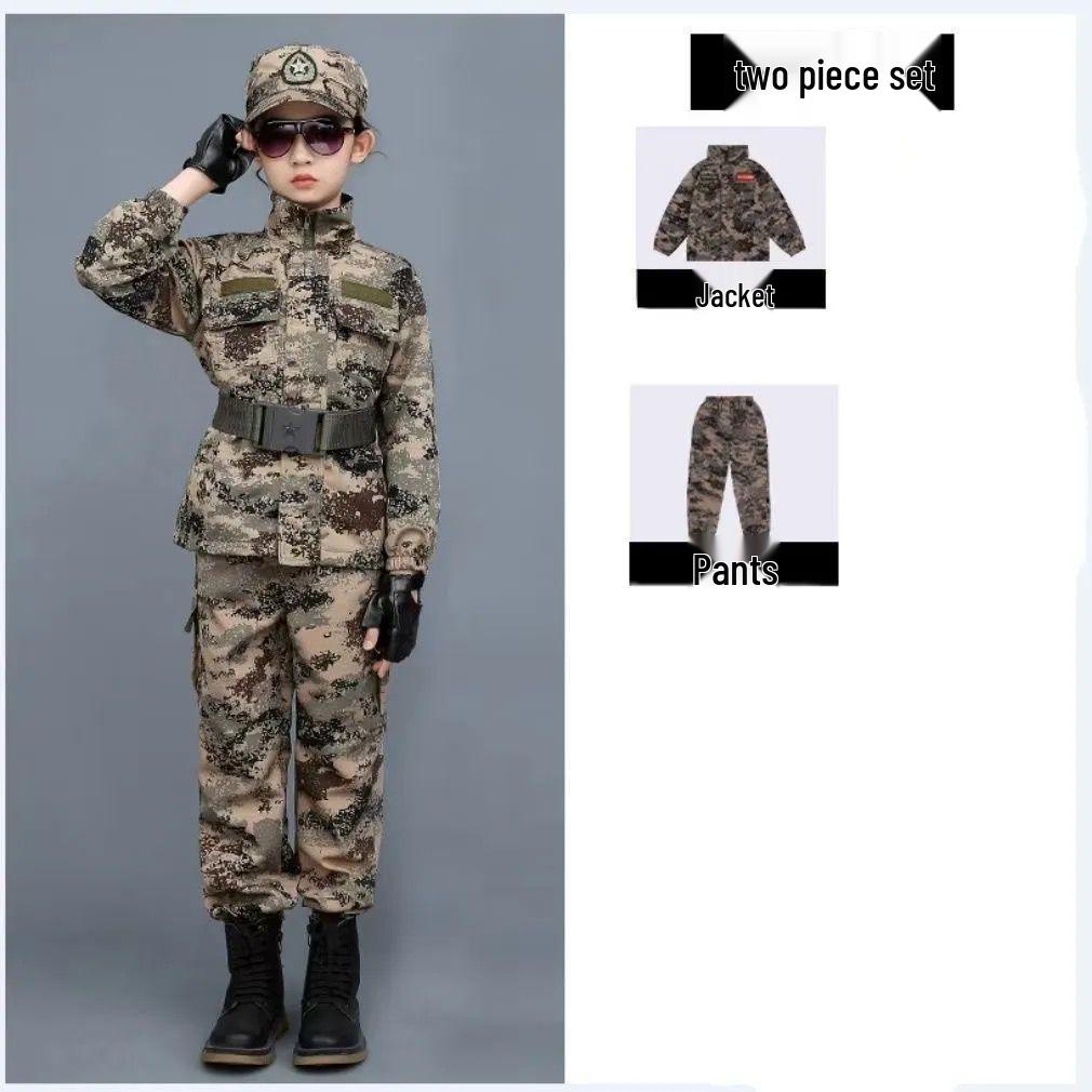 סט בגדי הסוואה לילדים לבית הספר, אימונים צבאיים ומחנה קיץ