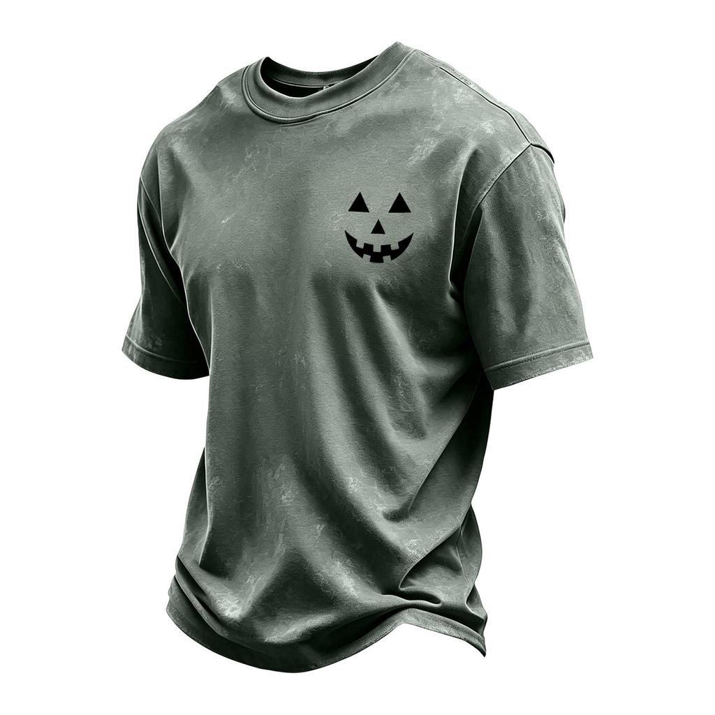 Men's Retro Halloween Graphic T-Shirt Short Sleeve Neck Casual Top