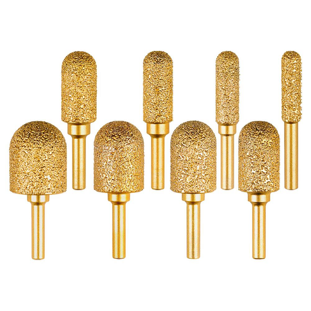 1pc 8-25mm Diamond Grinding Head 6mm Shank Rotary File Iron Steel Burr Polish Bit For Glass Stainless Steel Stone Rotary Tool