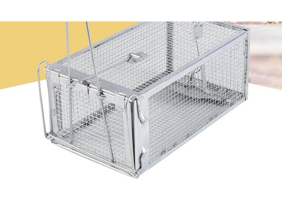 Large High-Sensitivity Mouse Trap Cage with Pedal Mechanism for Rodent Extermination