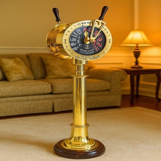 

Brass Ship Telegraph Replica Maritime Nautical Decor, Steampunk Style 106.68 cm Home Office Decor